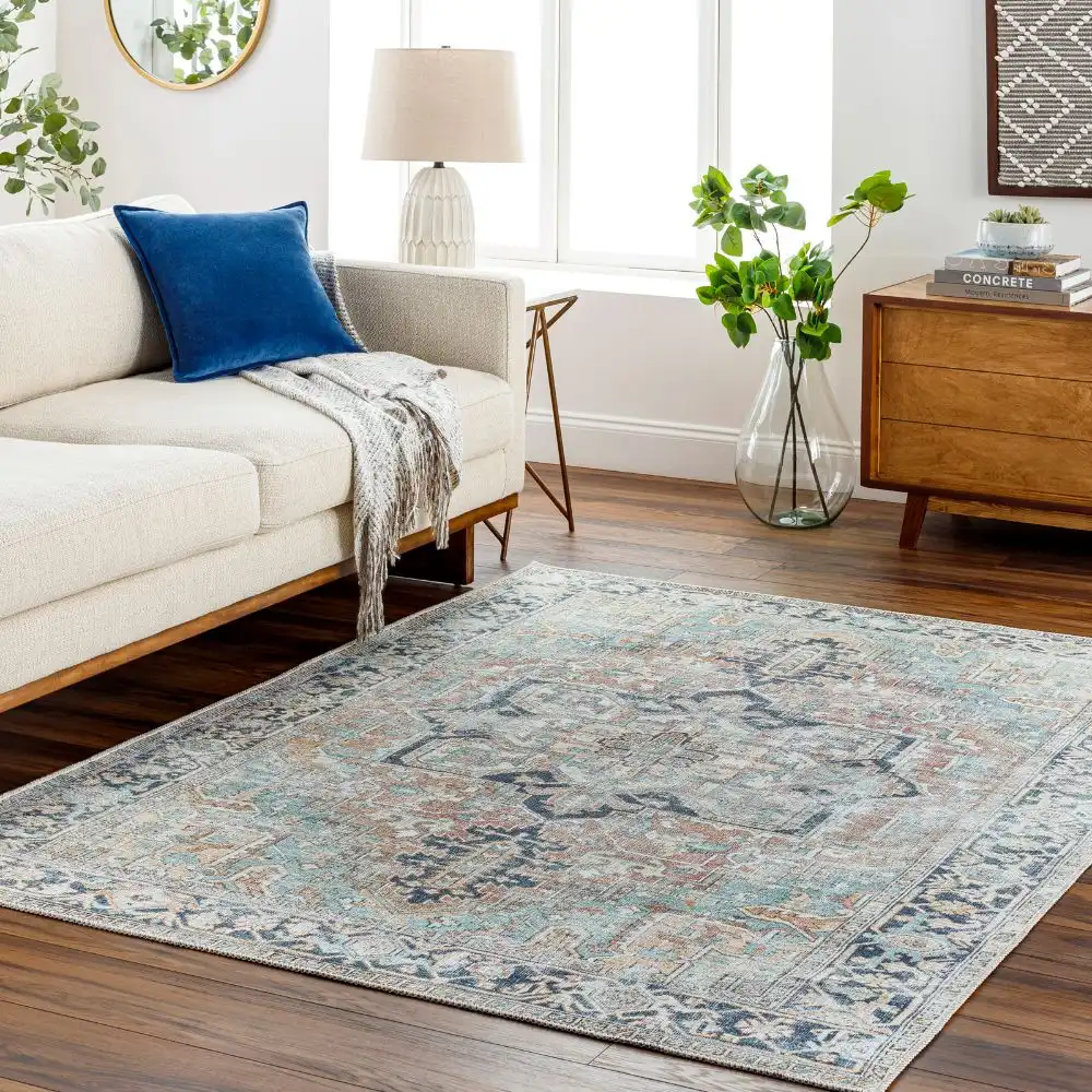 Dido Machine Washable Traditionnal Boho Sage Rug - Image 4