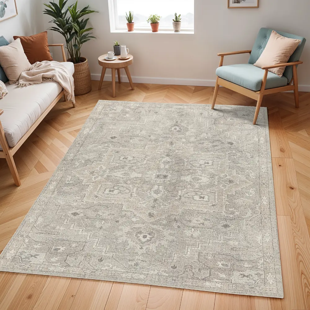 Elle Becki Owens X Livabliss Vintage Oriental Boho Camel/Dark Brown Rug