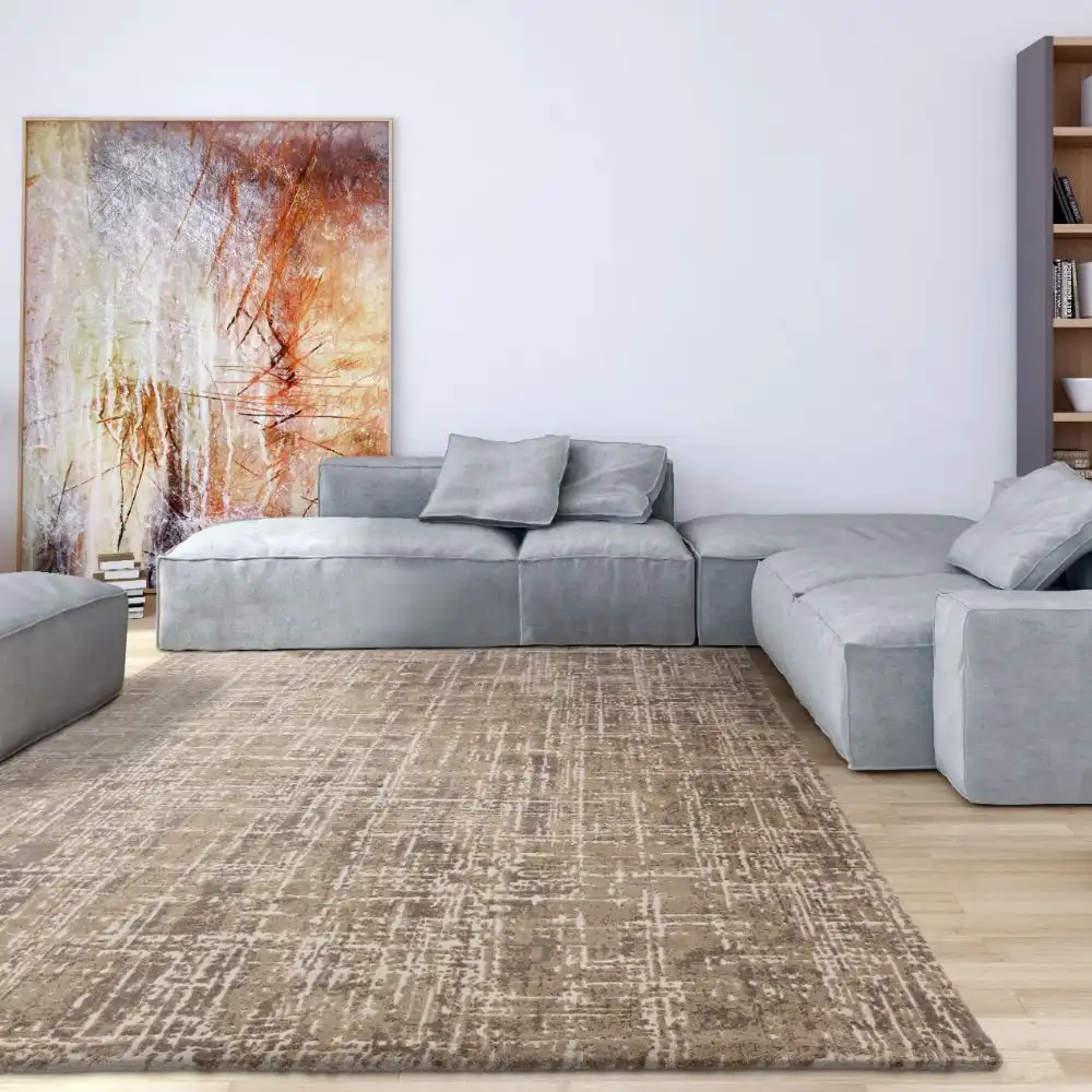 Kuza Abstract Beige Rug - Image 2