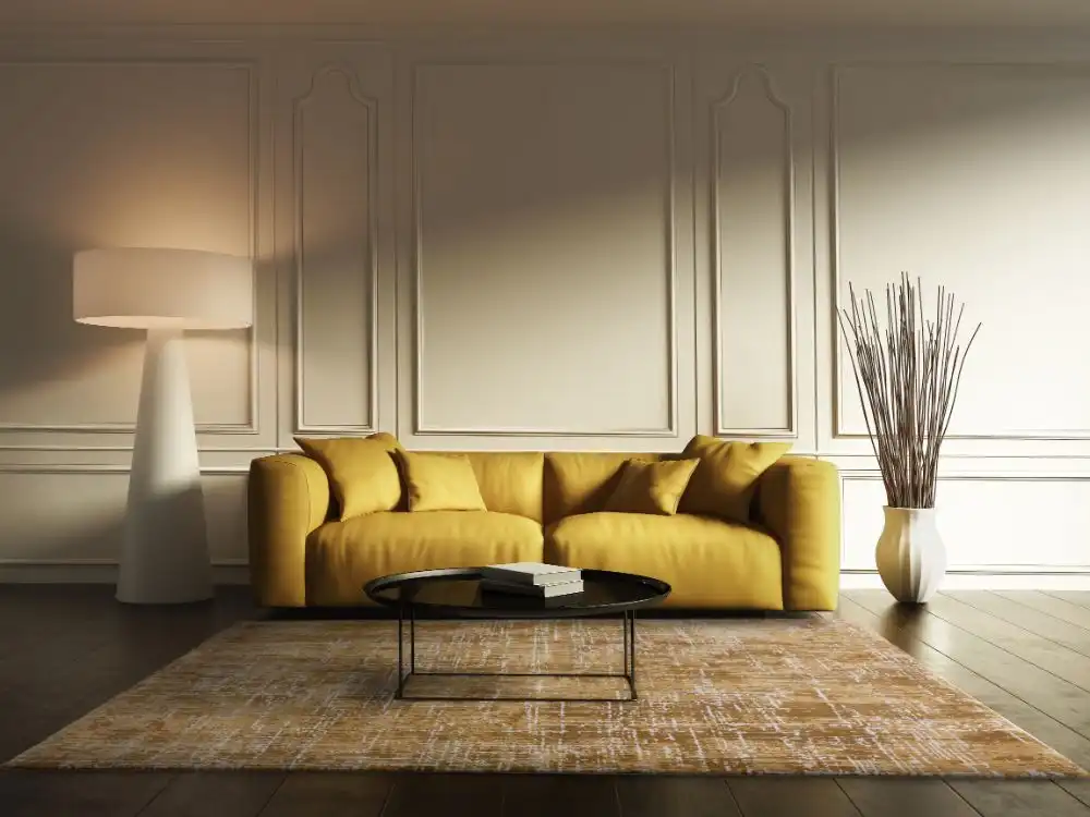 Kuza Abstract Gold Rug - Image 2