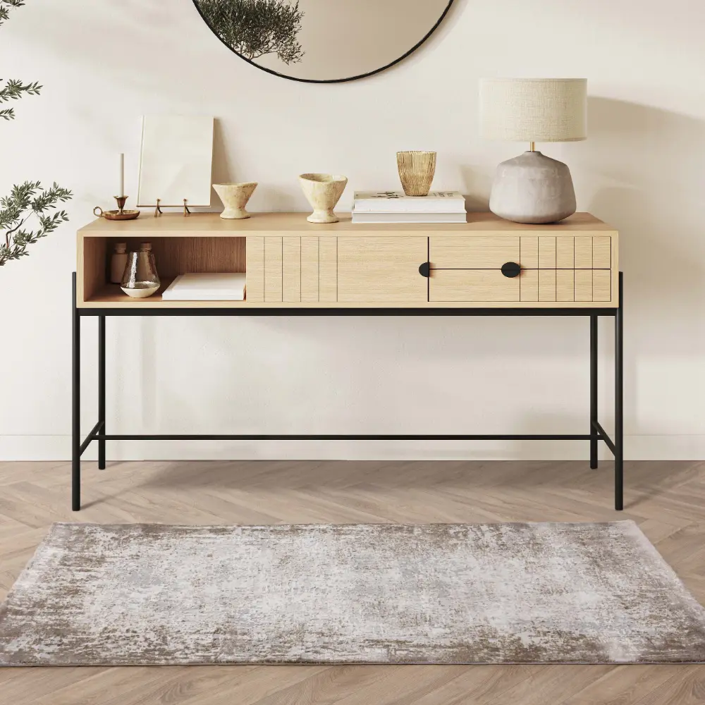 Kuza Border Beige Rug - Image 2