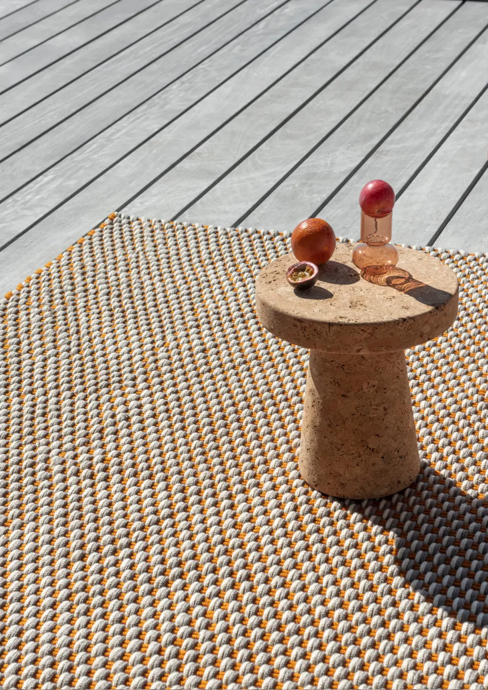 Lace Tri-colore White/Sand/Mango outdoor 496901 Rug - Image 3