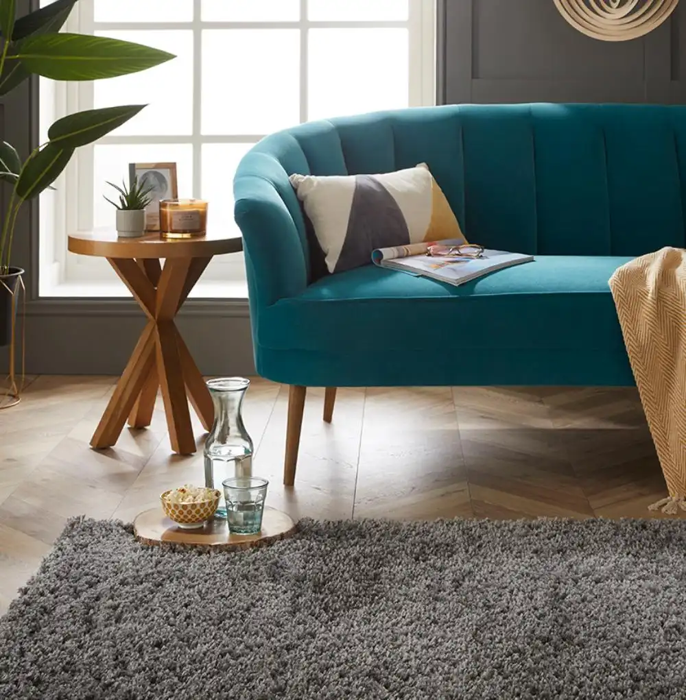 Larissa Shaggy Washable Charcoal Rug