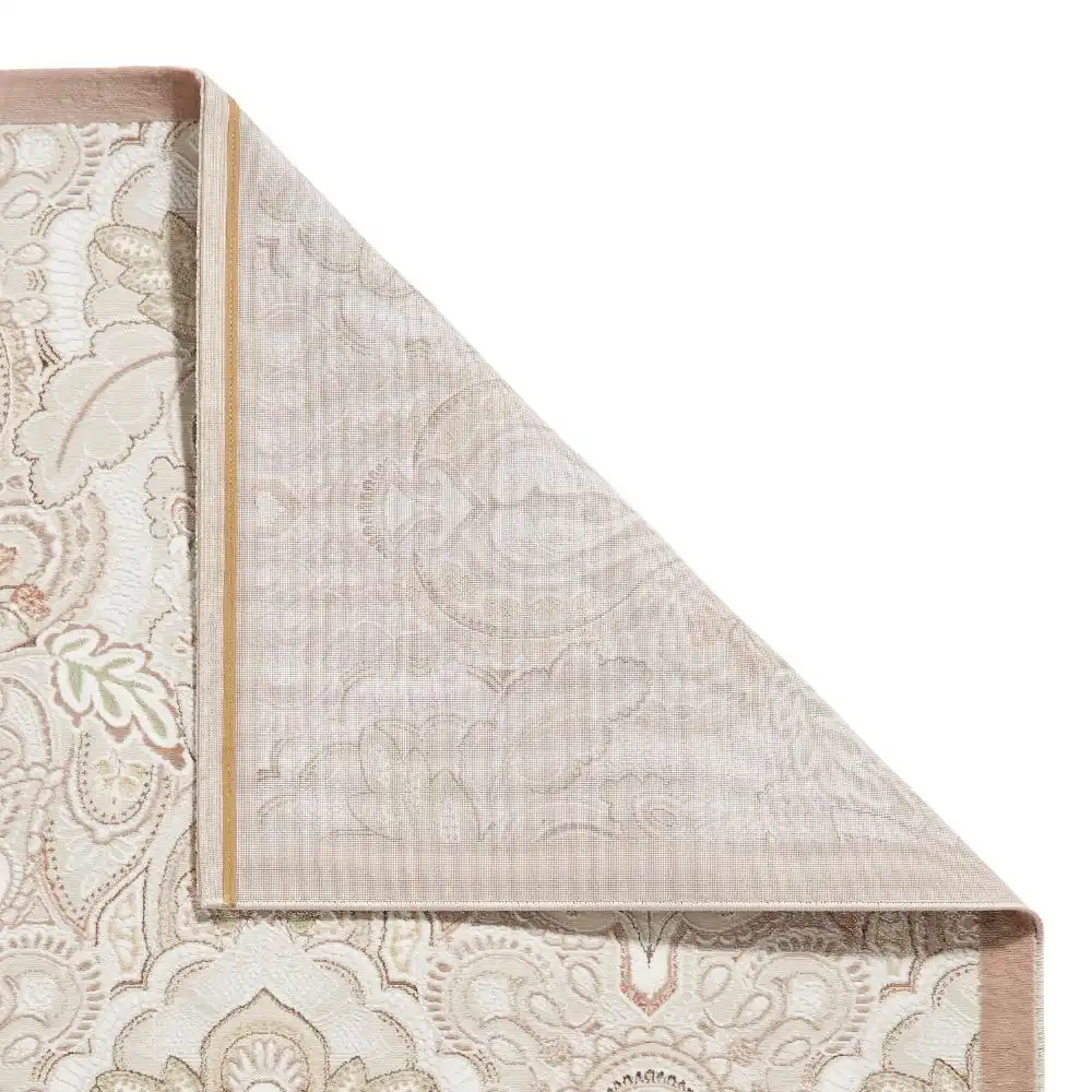 Laurence Llewelyn-Bowen Damask Bronze Rug - Image 5