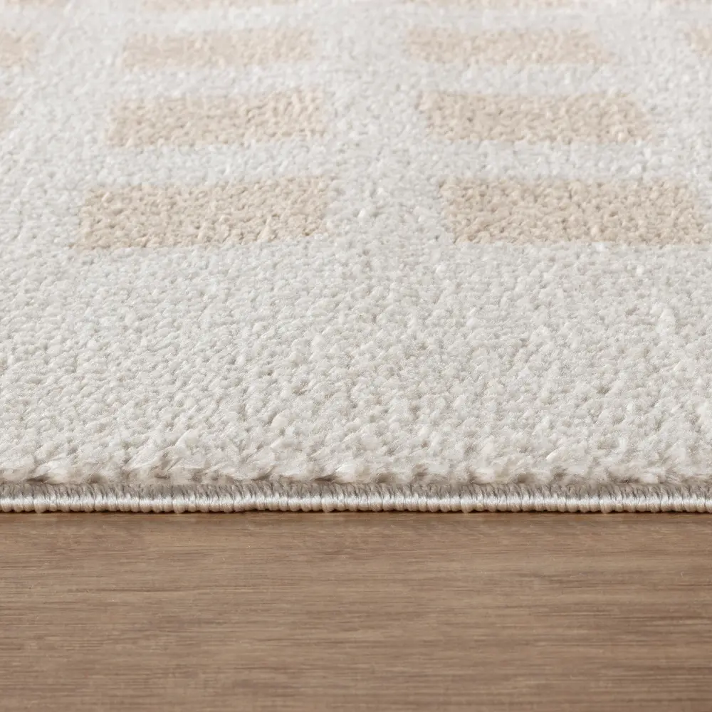 Laurine Machine Washable Modern Shaggy Beige Rug - Image 3