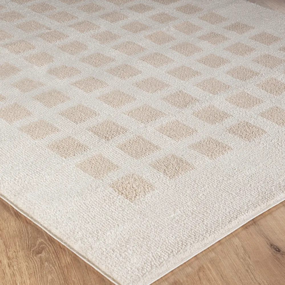 Laurine Machine Washable Modern Shaggy Beige Rug - Image 7