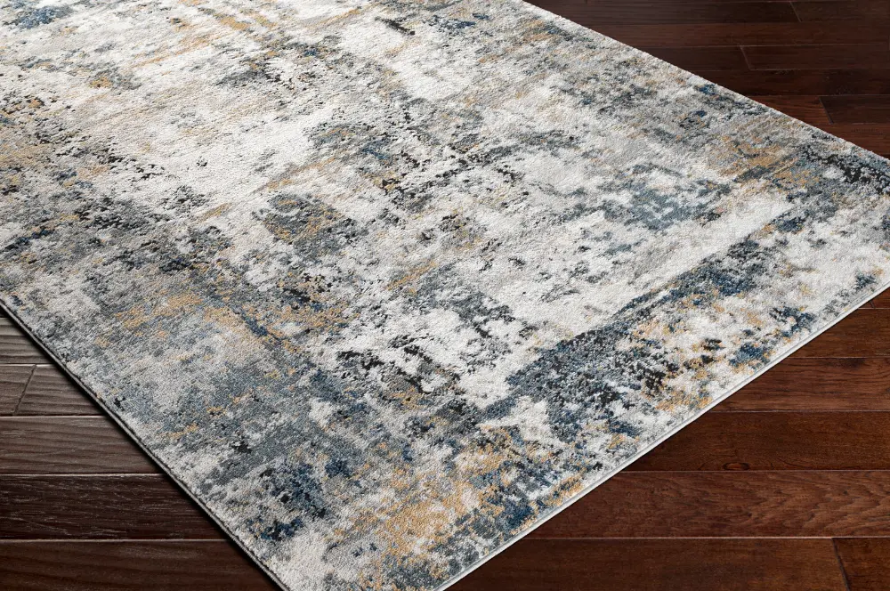 Lena Abstract Modern Marble Medium Grey Rug - Image 7