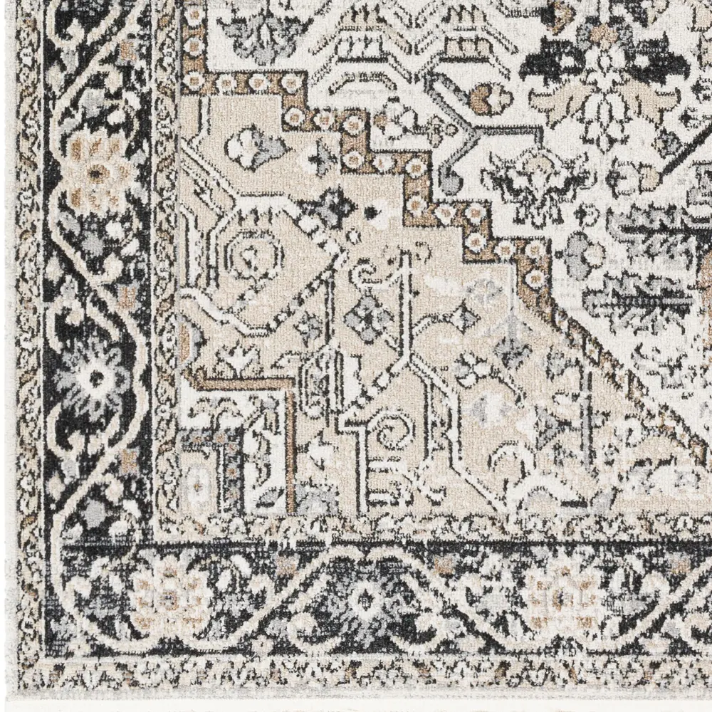 Liana Machine Washable Oriental Boho Beige Rug - Image 5