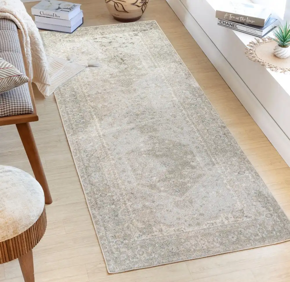 Boka Machine Washable Traditionnal Boho Camel Rug - Image 7