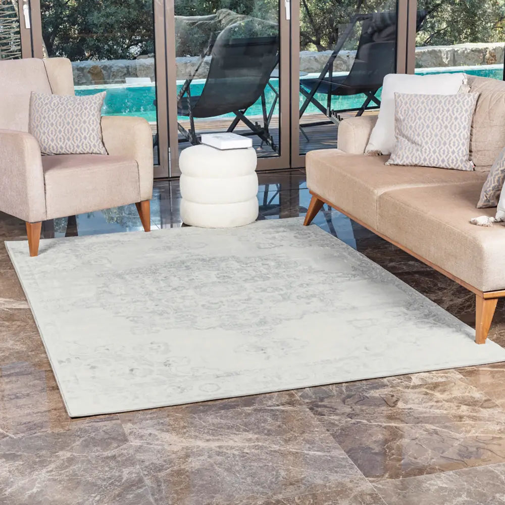 Lola Vintage Oriental Boho Cream Rug - Image 7