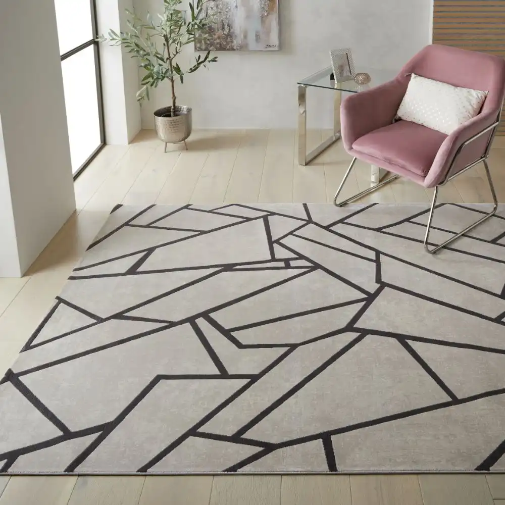 Lugano LUG06 Light Grey Anthracite Rug