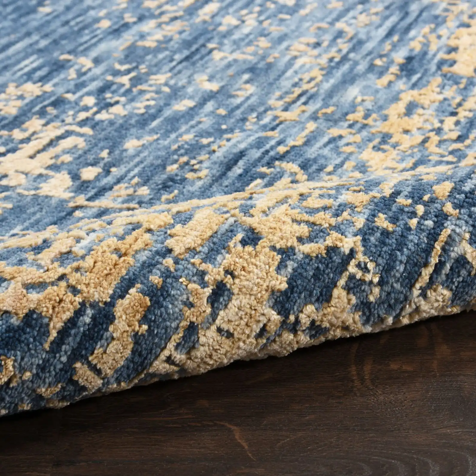 Luna LUN01 Dark Blue Mocha Rug - Image 4