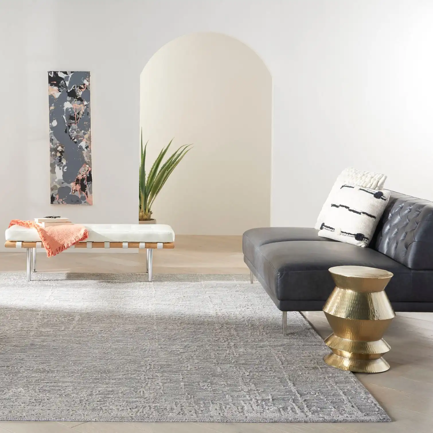 Luna LUN01 Grey Silver Rug