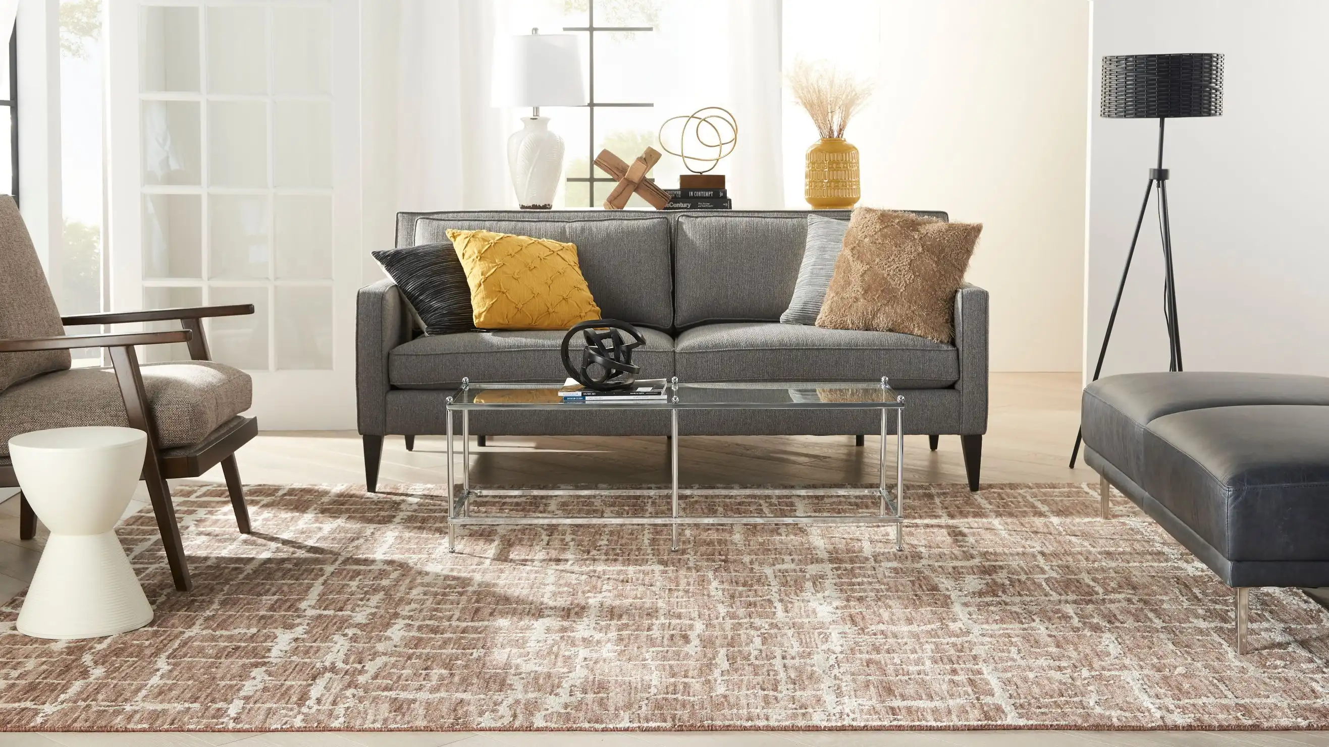 Luna LUN02 Mocha Ivory Rug - Image 5