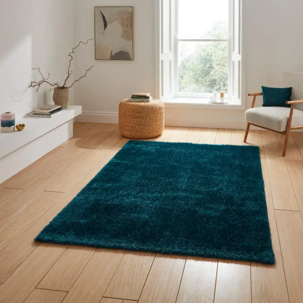 Lux Shaggy Dark Green Rug