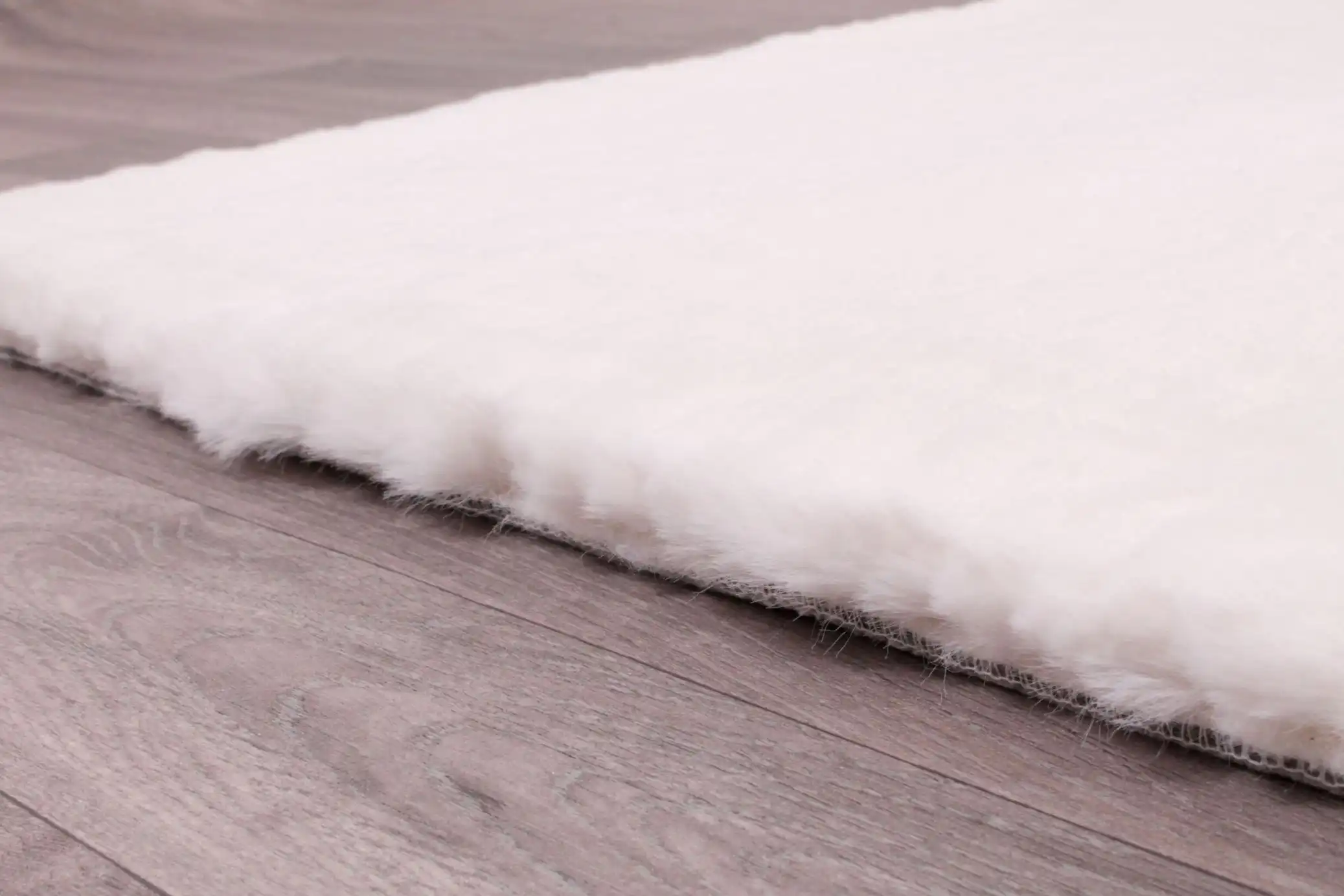 Luxe Faux Fur Ivory Rug - Image 4