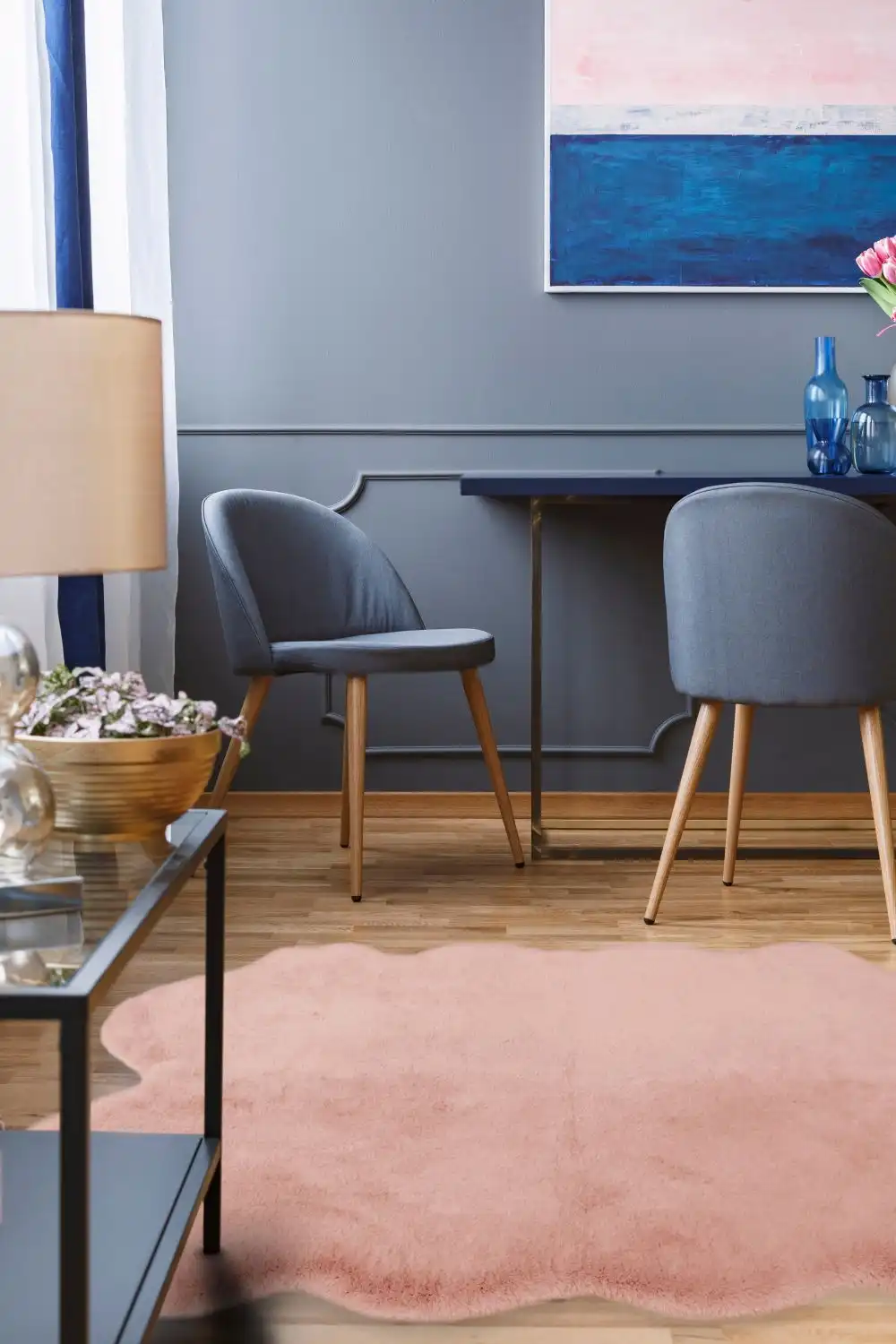 Luxury Faux Fur Melrose Blush Rug