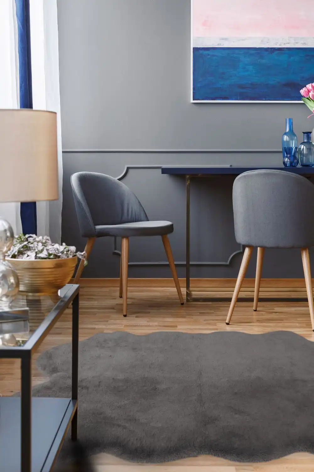 Luxury Faux Fur Melrose Grey Rug