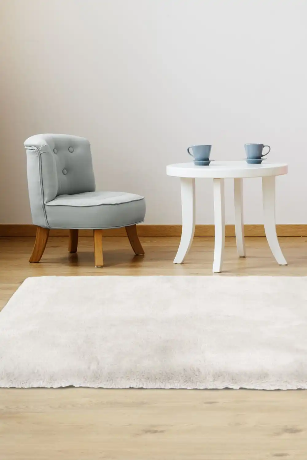 Luxury Faux Fur Melrose Ivory Rug - Image 5