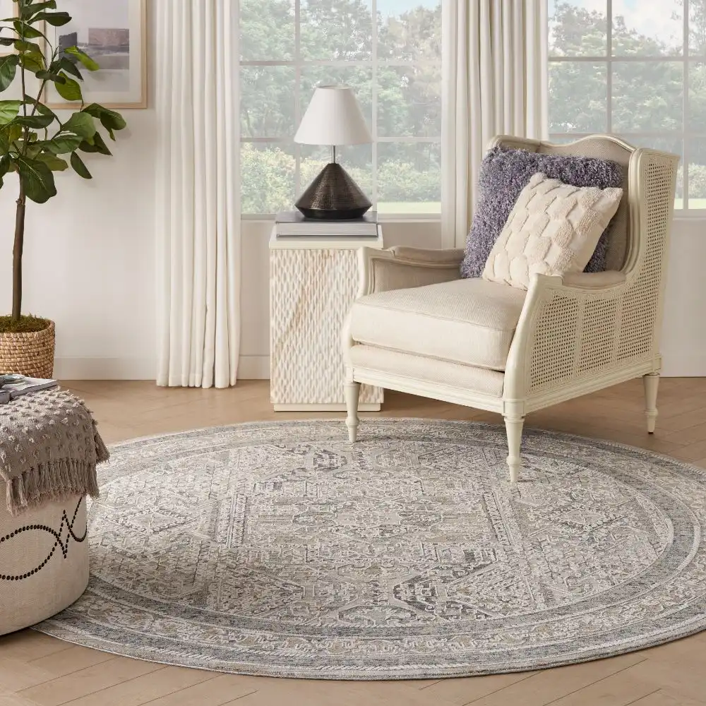 Lynx LNX01 Ivory Grey Blue Rug - Image 4