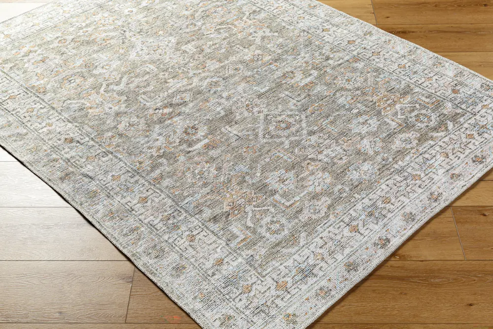 Darling Becki Owens X Livabliss Machine Washable Oriental Boho Khaki/Light Silver Rug - Image 7