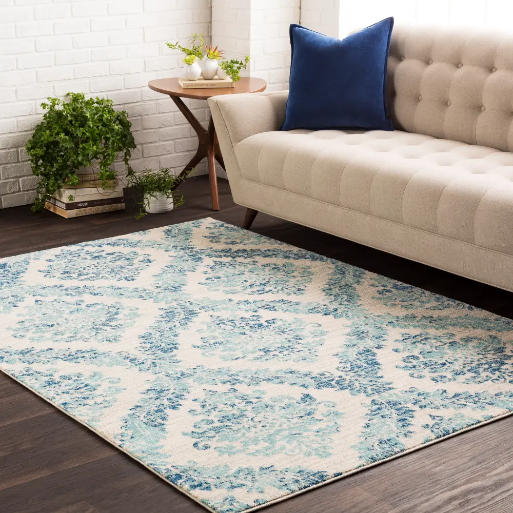 Malti Vintage Oriental Boho Teal Rug