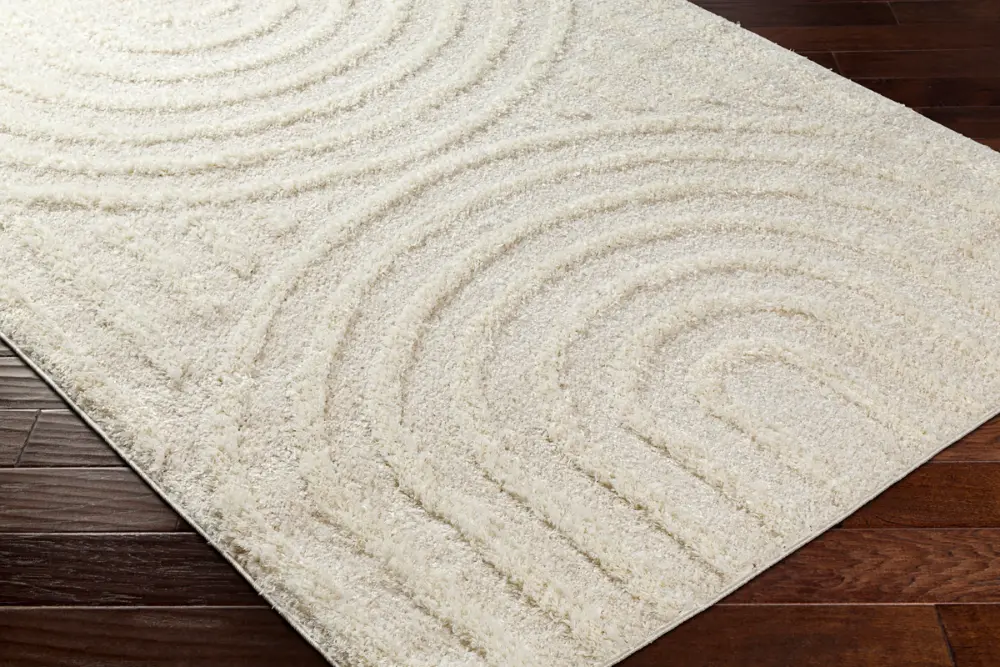 Marava Shaggy Modern Plush Pile Light Grey Rug - Image 5