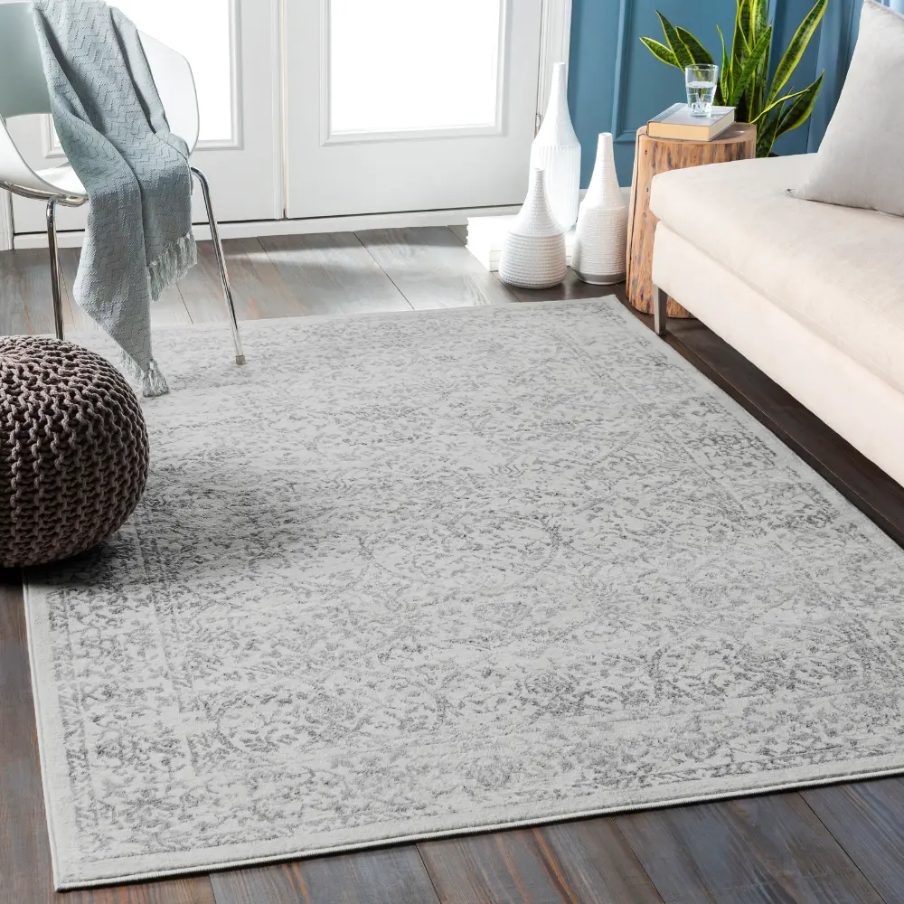 Margaux Vintage Oriental Boho Grey/Ivory Rug