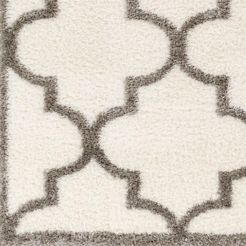 Ellie Shaggy Cottage Plush Pile Ivory Rug - Image 2