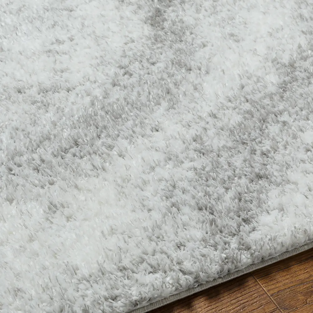 Marina Shaggy Solid Color Plush Pile Grey Rug - Image 2