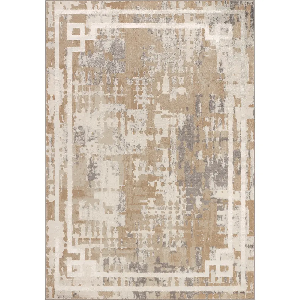 Martina Abstract Modern Marble Beige/White Rug - Image 10