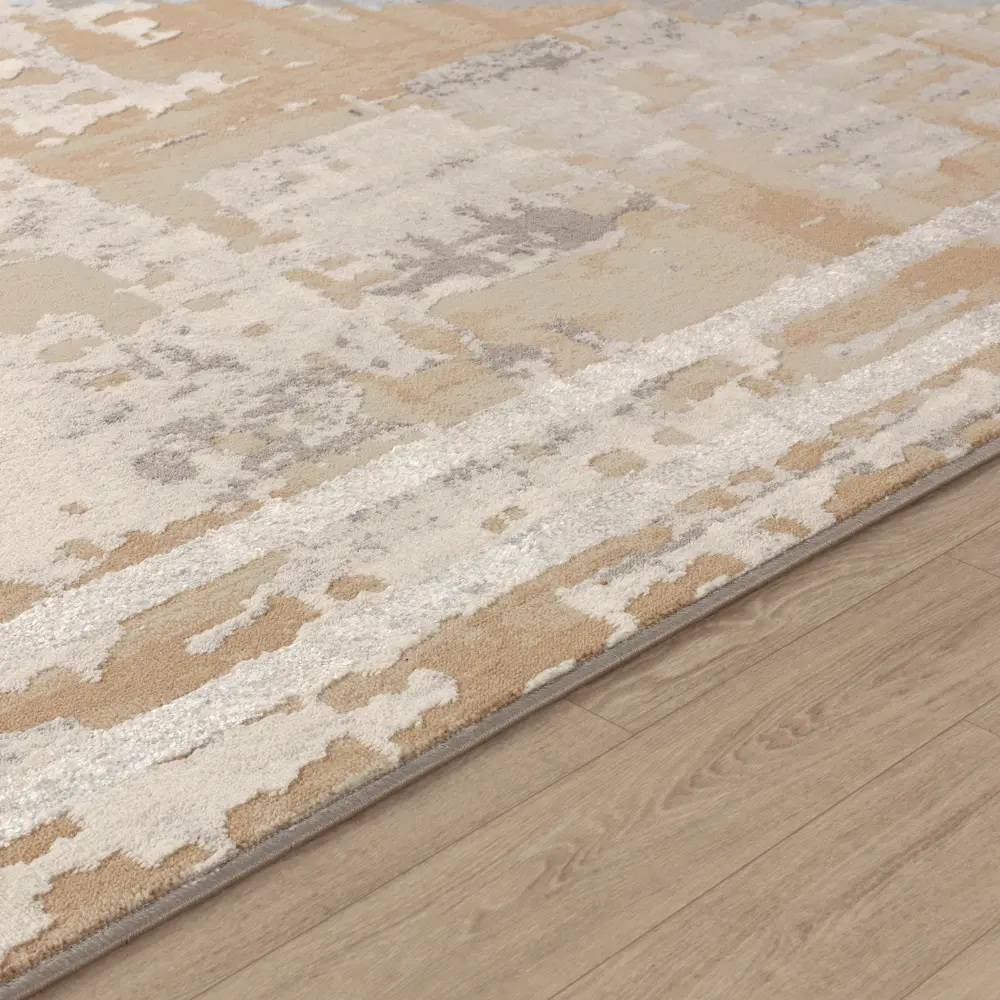 Martina Abstract Modern Marble Beige/White Rug - Image 14