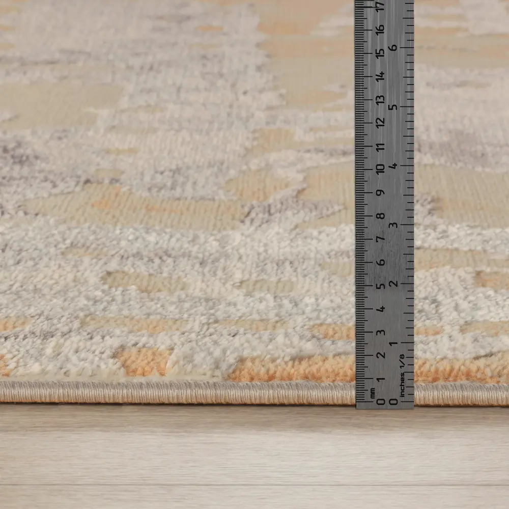 Martina Abstract Modern Marble Beige/White Rug - Image 9