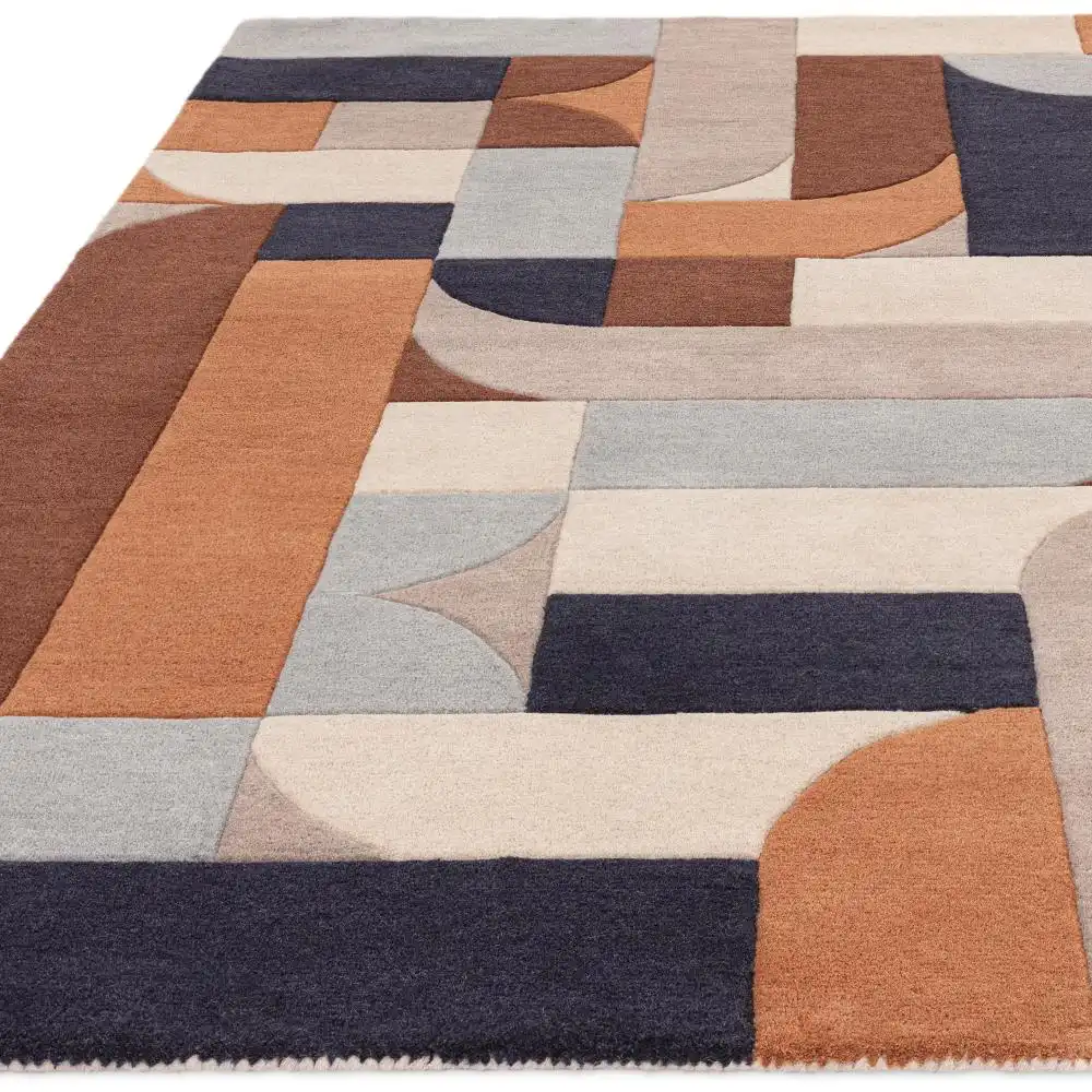 Matrix Asiatic 88 Klotski Terracotta Rug - Image 3
