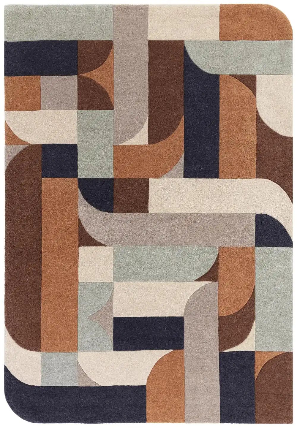 Matrix Asiatic 88 Klotski Terracotta Rug - Image 9