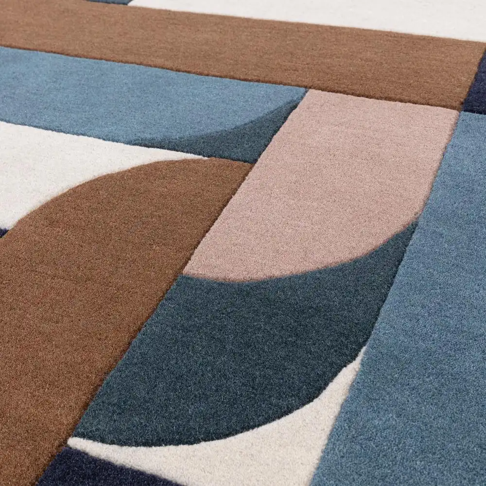 Matrix Asiatic 89 Klotski Teal Rug - Image 3