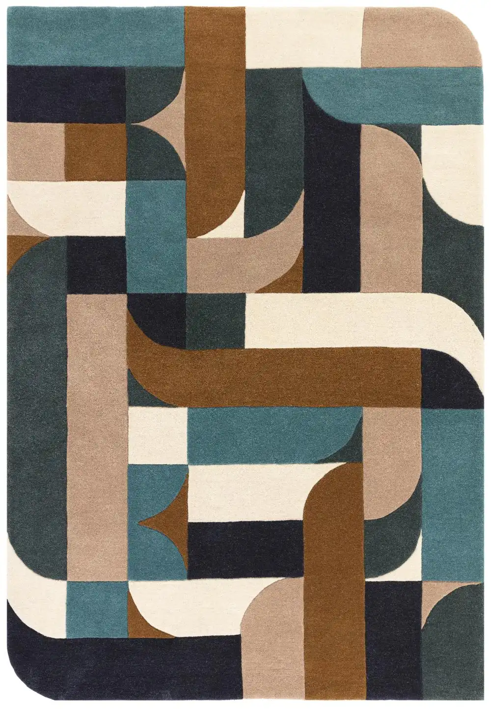 Matrix Asiatic 89 Klotski Teal Rug - Image 5