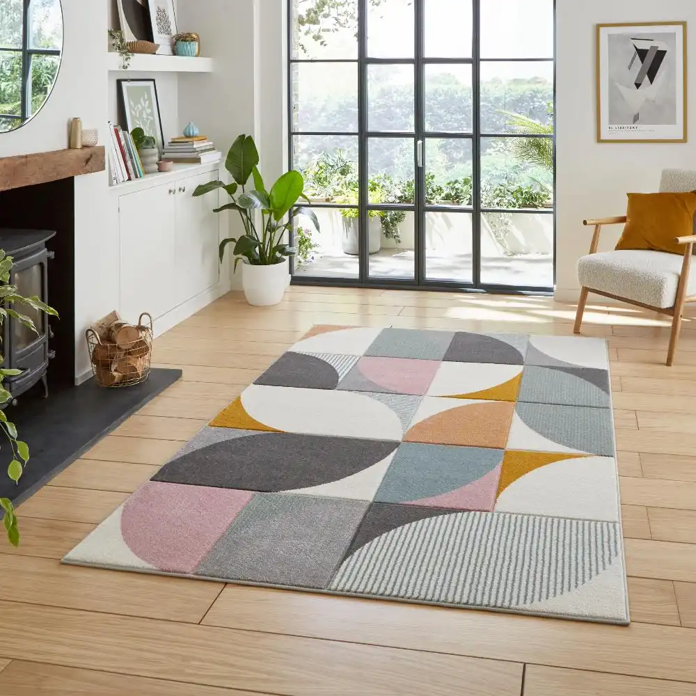Matrix Think FE663 Multi Grey Rug