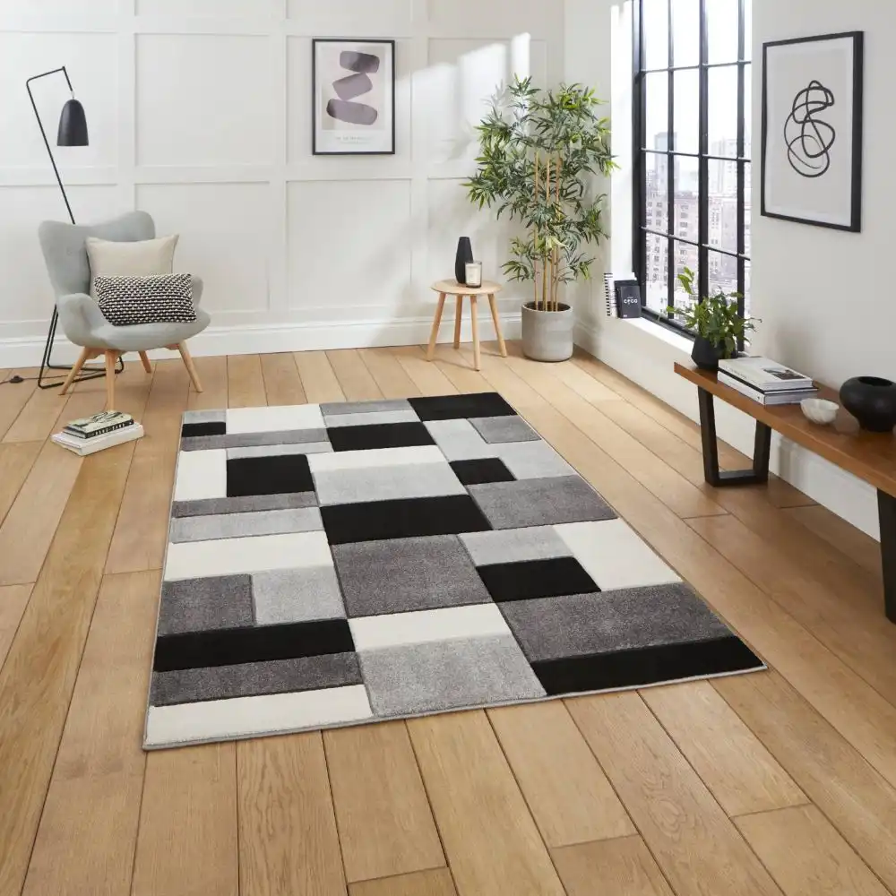 Matrix Think MT61 Grey Black Rug