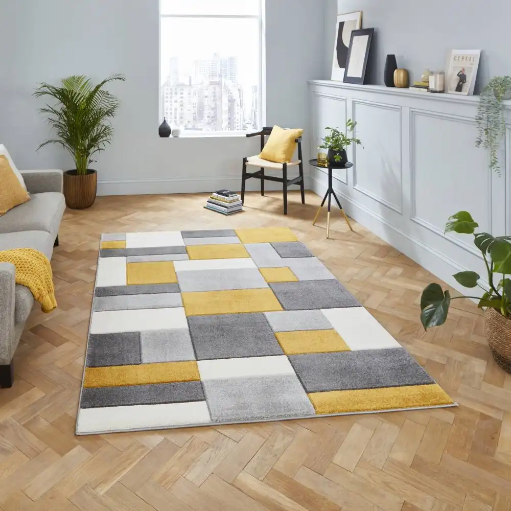 Matrix Think MT61 Grey Yellow Rug
