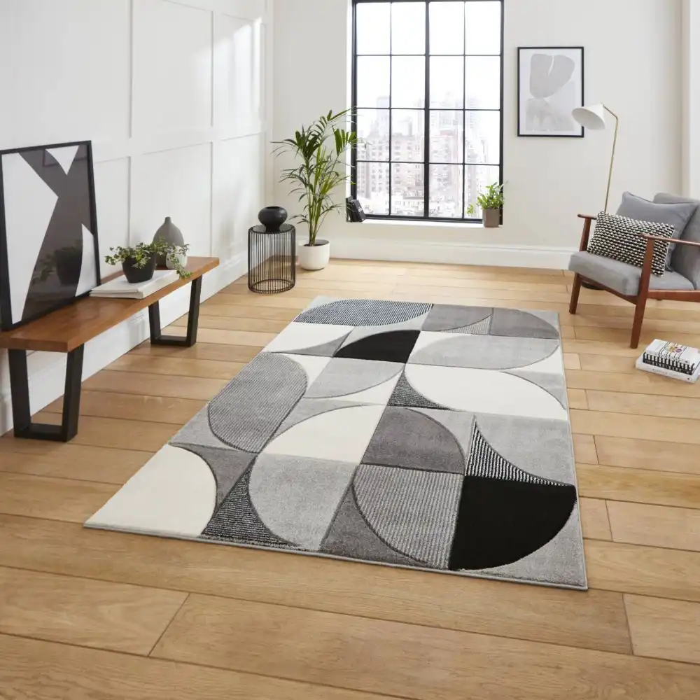 Matrix Think MT63 Grey Black Rug