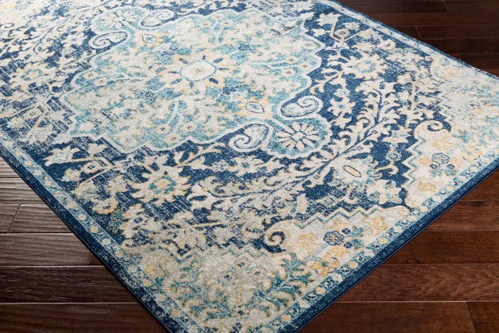 Maverick Vintage Oriental Boho Sky Blue Rug - Image 6