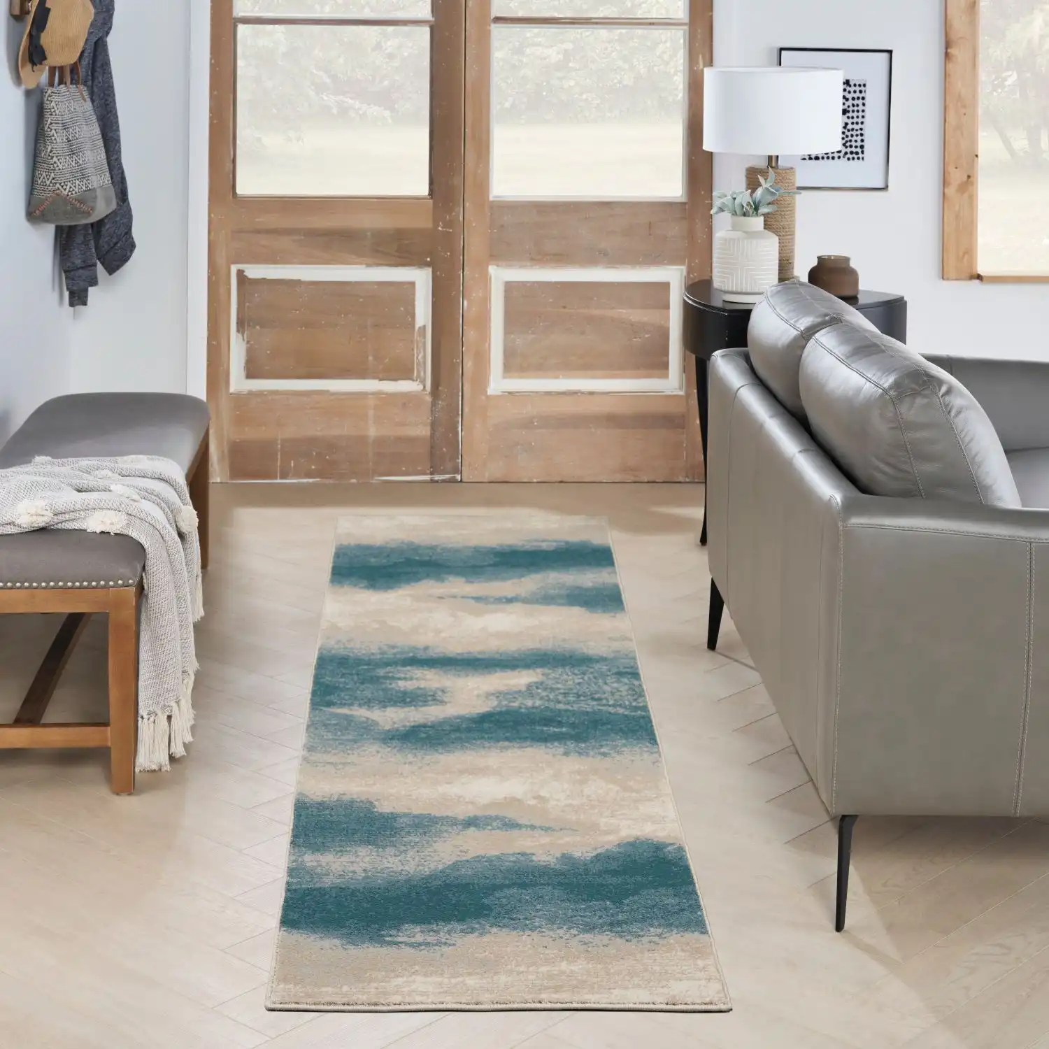 Maxell MAE06 Ivory Teal Rug - Image 5