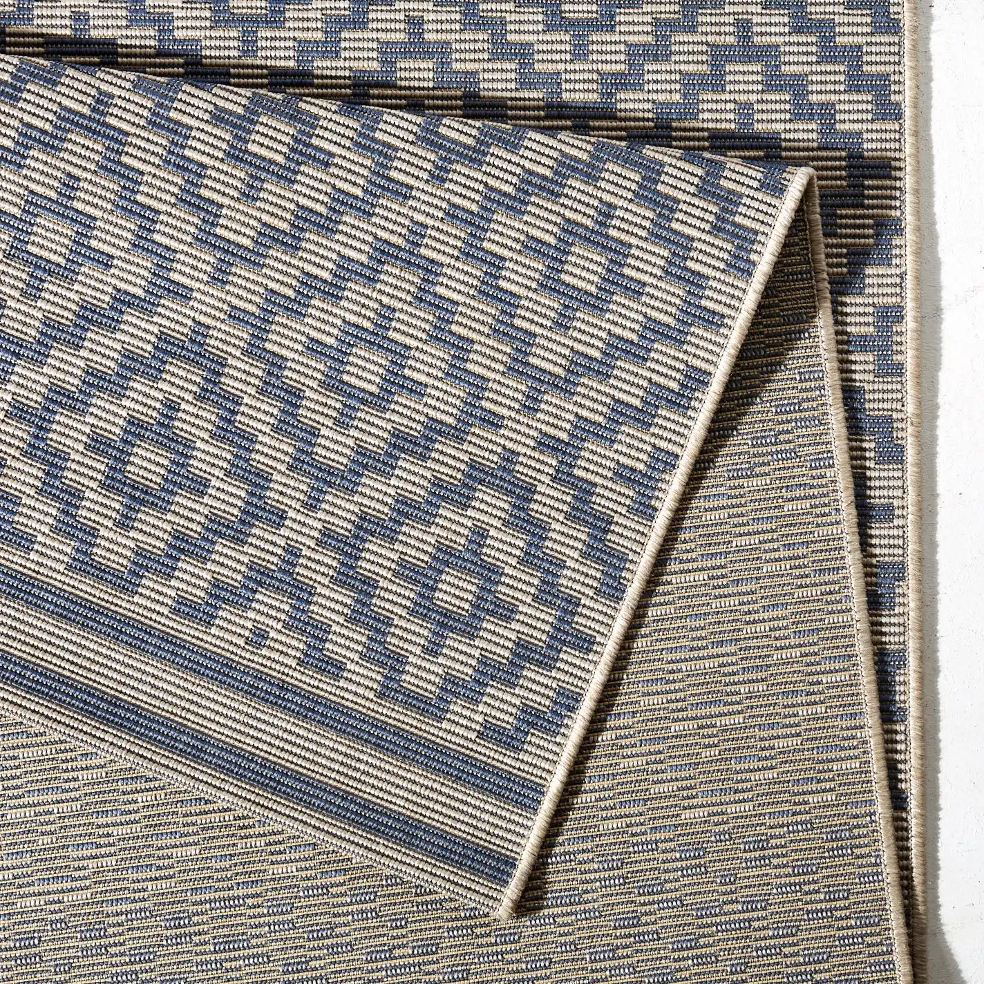 Meadow HH 102464 Raute Blue Cream Rug - Image 3