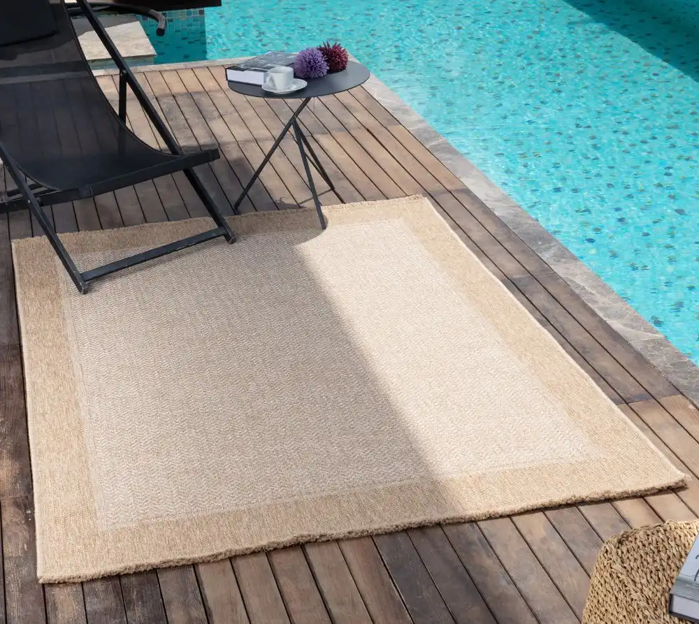 Jenny In- & Outdoor Cottage Jute-Look Beige/Tan Rug - Image 2