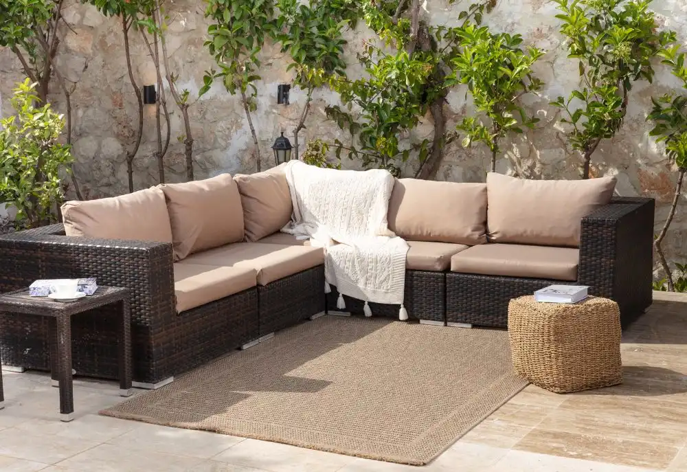 Mindy In- & Outdoor Cottage Jute-Look Beige Rug