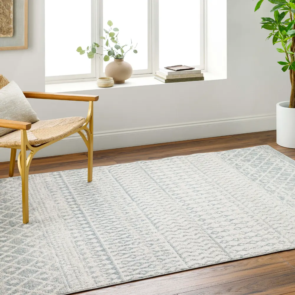 Mila Scandi Modern Boho Light Beige/Grey Rug - Image 8