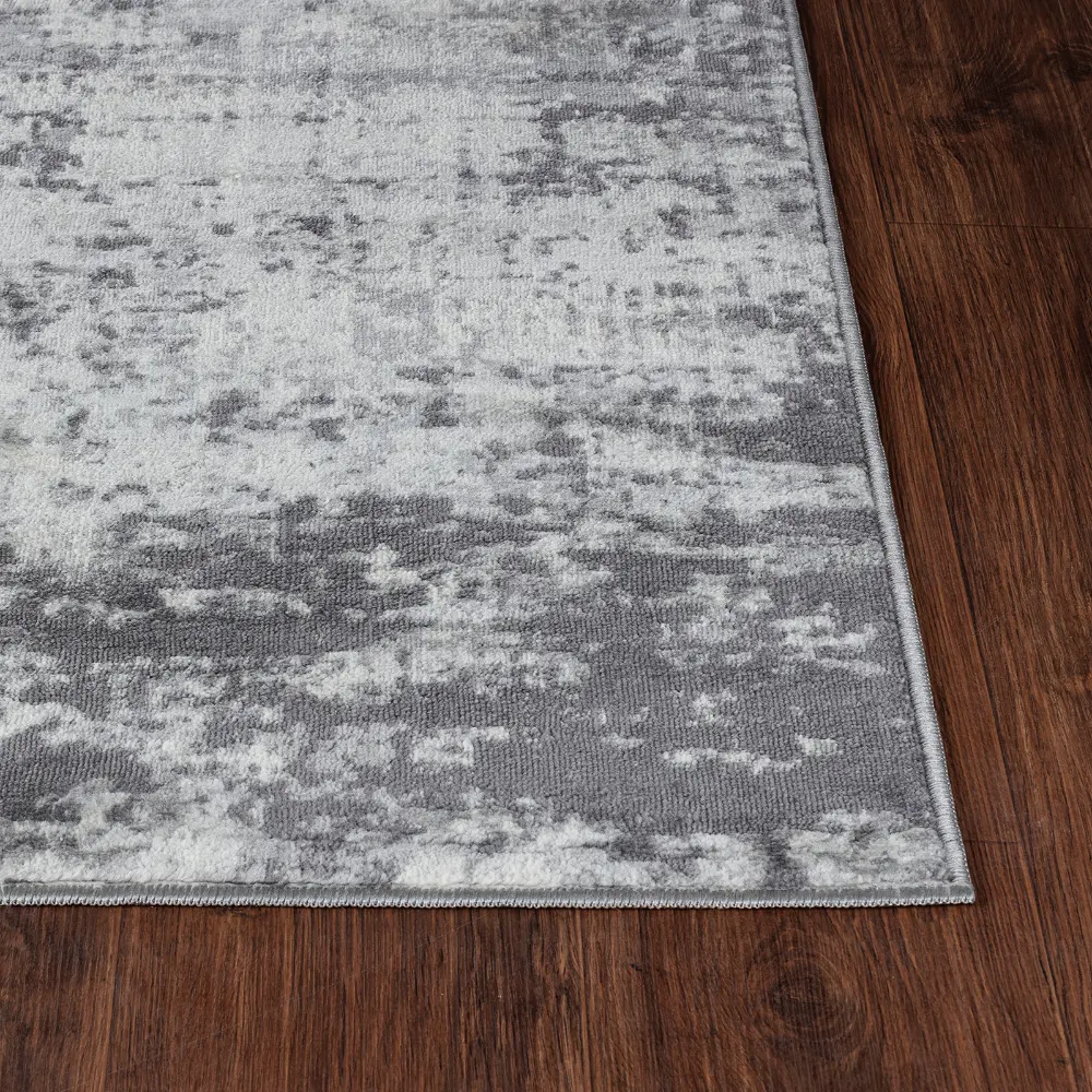 Milena Abstract Modern Marble Grey/White Rug - Image 5