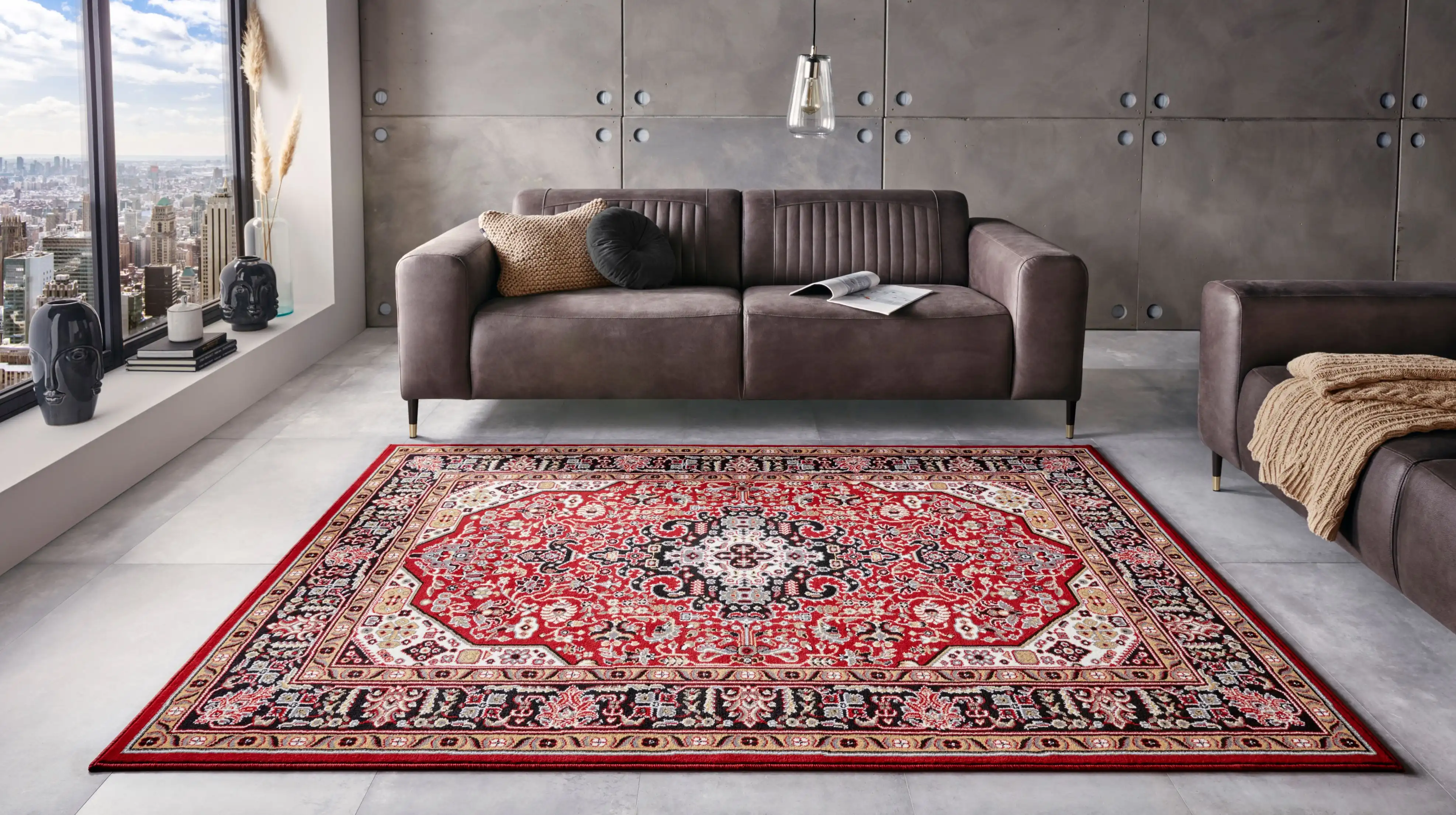 Mirkan 104095 Isfahan Red Rug