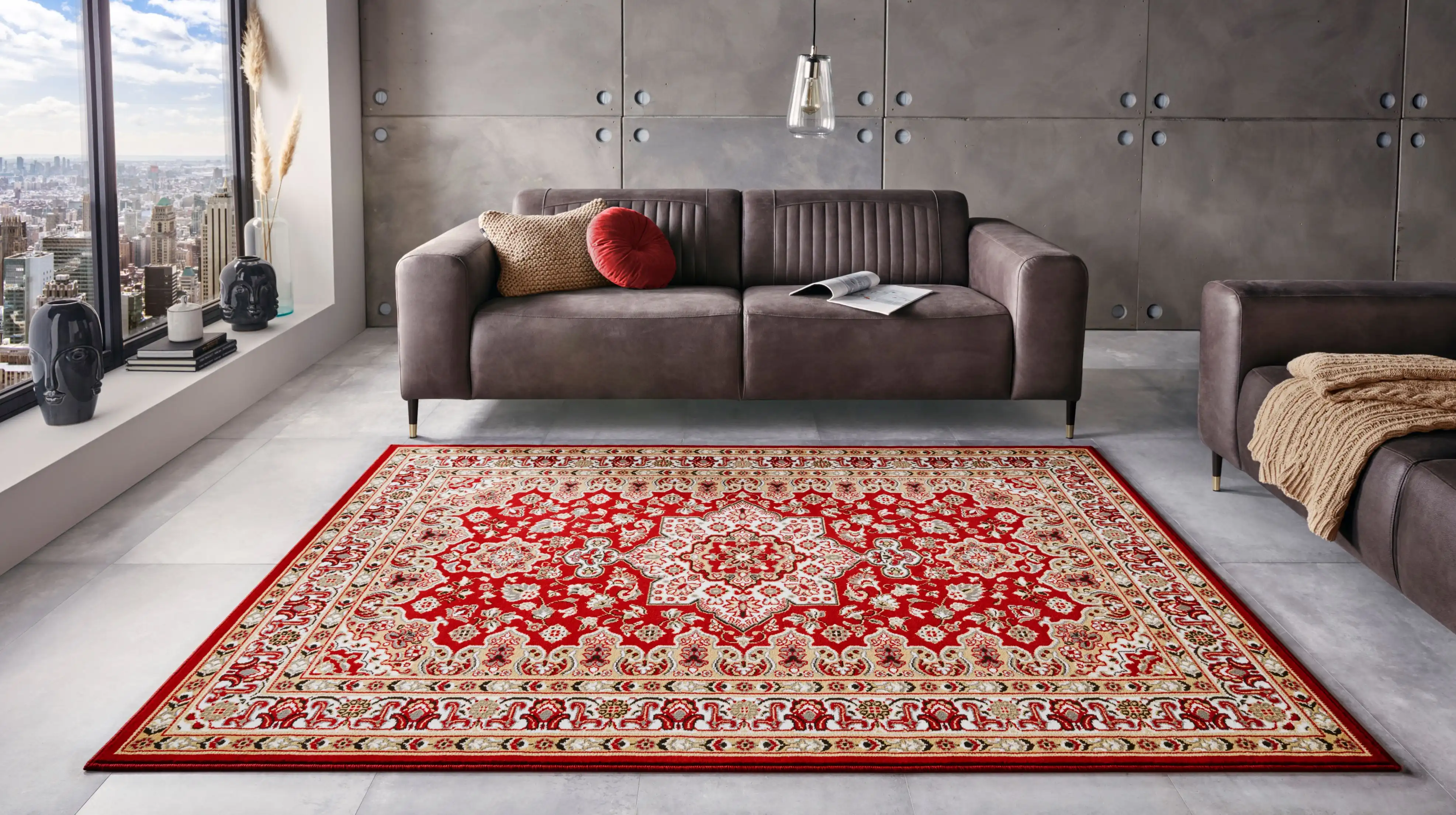 Mirkan 104103 Tabriz Red Rug